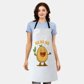 Funny Laughing Potato Apron エプロン (着用した状態)