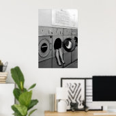 Funny Laundry Room Print, High Heel Washing ポスター (ホームオフィス)