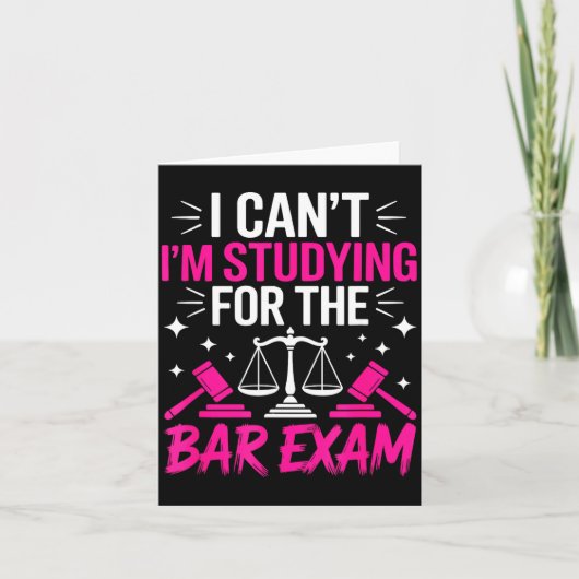 Funny Law School Student Gift - Can't Studying For カード (正面)