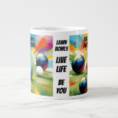 Funny Lawn Bowls Colour Splash,  ジャンボコーヒーマグカップ (正面)