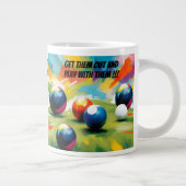 Funny Lawn Bowls Colour Splash,  ジャンボコーヒーマグカップ (右)