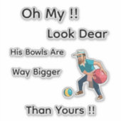 Funny Lawn Bowls Oh Look Dear, シール (正面)