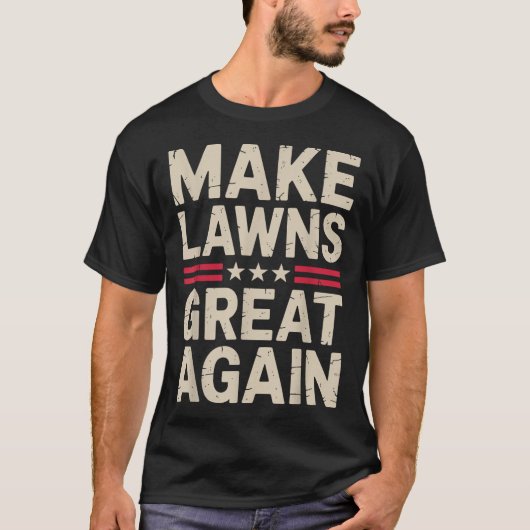 Funny Lawn Mower Art For Men Women Lawn Mowing Lan Tシャツ (正面)
