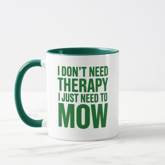 Funny Lawn Mowing Lover Quotes Mug Lawnmower Gift マグカップ (左)