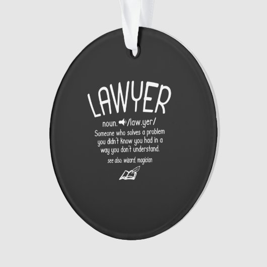 Funny Lawyer Definition オーナメント (正面)