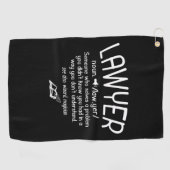 Funny Lawyer Definition ゴルフタオル (横)