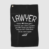 Funny Lawyer Definition ゴルフタオル (正面)