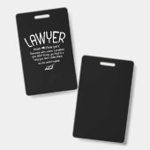 Funny Lawyer Definition バッジ (表裏)