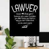Funny Lawyer Definition ポスター (ホームオフィス)