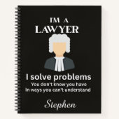 Funny lawyer quote personalized graduation  ノートブック (正面)