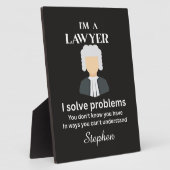 Funny lawyer quote personalized graduation  フォトプラーク (側面)