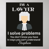 Funny lawyer quote personalized graduation ポスター (正面)