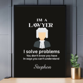 Funny lawyer quote personalized graduation  ポスター