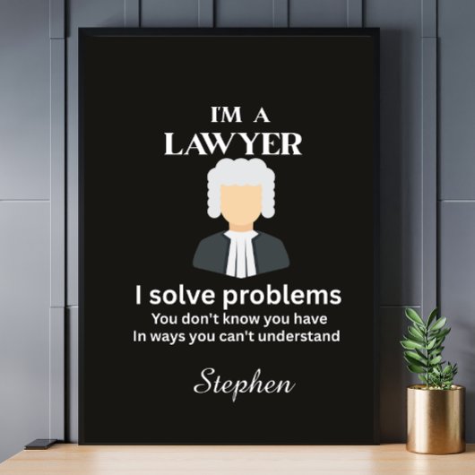 Funny lawyer quote personalized graduation ポスター