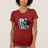 Funny Lazy But Crazy Panda Typography Design Tシャツ (正面)