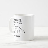Funny Lazy Cat Coffee Mug | Custom I’m Awake コーヒーマグカップ (正面左)