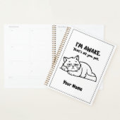Funny Lazy Cat Planner | Custom I’m Awake Design プランナー手帳 (ディスプレー)