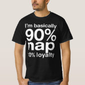 Funny Lazy Dog Humor Sarcastic Design Tシャツ (正面)