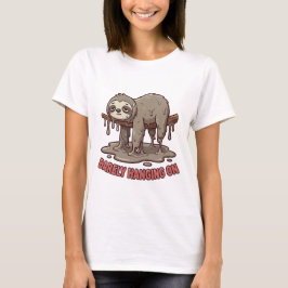Funny Lazy Melting Sloth Cartoon T-Shirt Tシャツ
