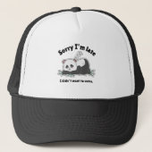 Funny Lazy Panda Design キャップ (正面)
