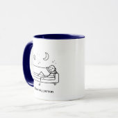 Funny Lazy Person Stickman Couch Chill Mug マグカップ (正面左)