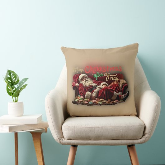 funny Lazy Santa Claus pillow  クッション (椅子)