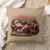 funny Lazy Santa Claus pillow クッション (ブランケット)
