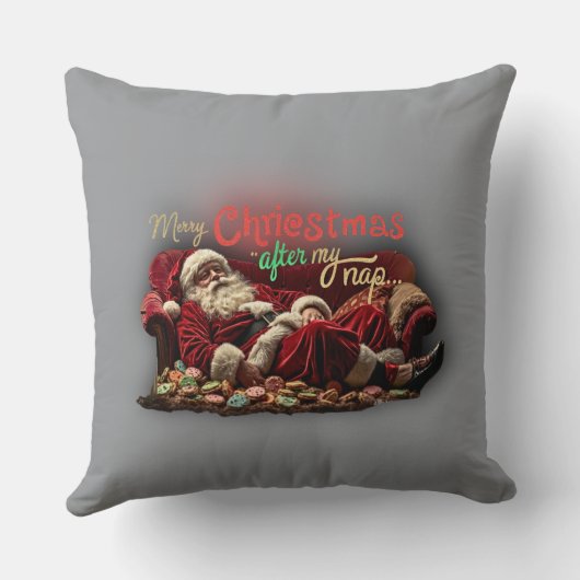 funny Lazy Santa Claus pillow  クッション (裏面)