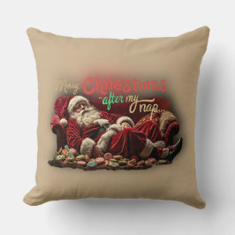 funny Lazy Santa Claus pillow  クッション