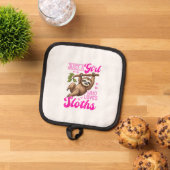 Funny Lazy Sloth Just a Girl Who Loves Sloths T-Sh 鍋敷き (トップダウン)