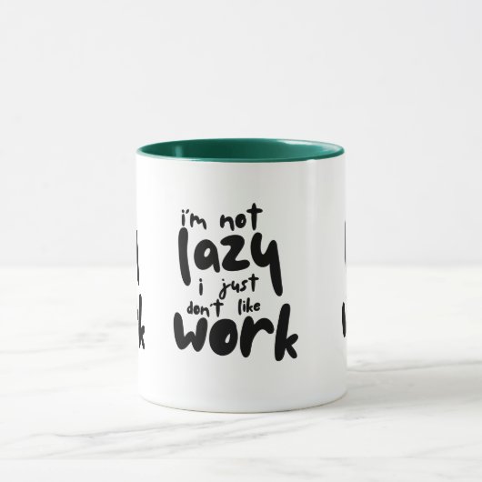 Funny Lazy Work Sarcastic Office Quote Coffee Mug マグカップ (中央)