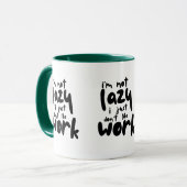 Funny Lazy Work Sarcastic Office Quote Coffee Mug マグカップ (正面左)