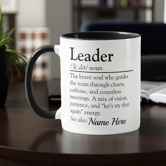 Funny Leader Definition Personalized Appreciation マグカップ