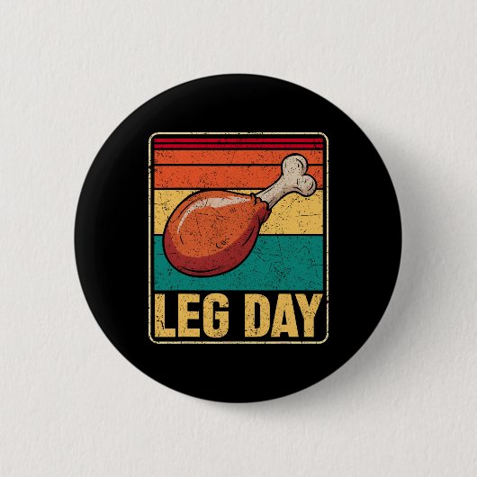 Funny Leg Day Costume Turkey Day Pilgrim Thanksgiv 缶バッジ (正面)