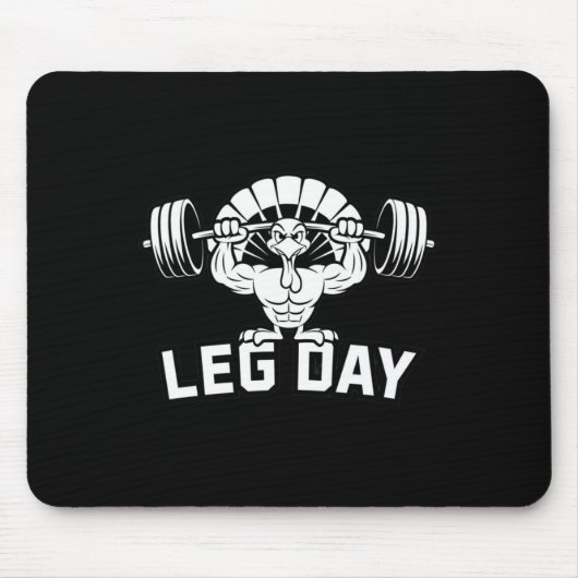 Funny Leg Day Thanksgiving Turkey Deadlifting Dead マウスパッド (正面)