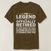 Funny Legend Has Officially Retired Gift Retiree M Tシャツ (デザイン正面)