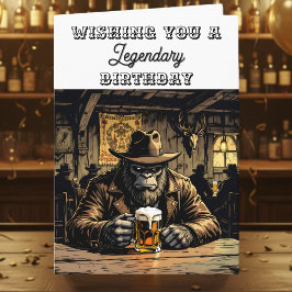 Funny Legendary Bigfoot Birthday  カード