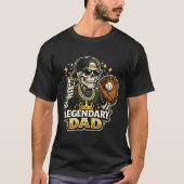 Funny Legendary Dad Baseball Cool Skeleton Athlete Tシャツ (正面)