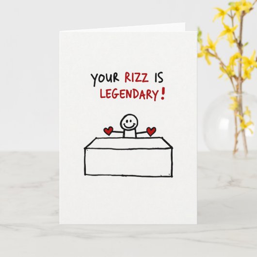 Funny Legendary Rizz Card カード (黄色い花)