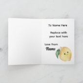 Funny Lemon Birthday Card – You’re the Zest カード (内部)