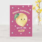 Funny Lemon Birthday Card – You’re the Zest カード (黄色い花)
