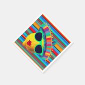 Funny Lemon Lady With Sombrero Party スタンダードカクテルナプキン (角)