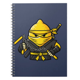 Funny Lemon Shinobi Ninja Nunchucks Illustration ノートブック