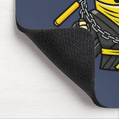 Funny Lemon Shinobi Ninja Nunchucks Illustration マウスパッド (コーナー)