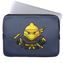 Funny Lemon Shinobi Ninja Nunchucks Illustration ラップトップスリーブ
