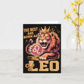 Funny Leo Birthday Quote Astrology Horoscope Gift カード (黄色い花)