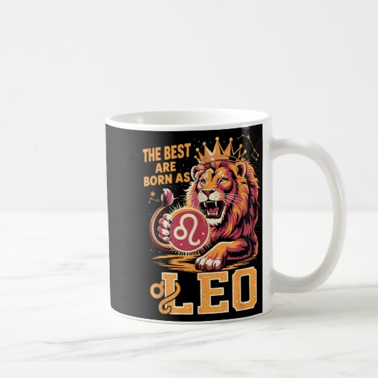 Funny Leo Birthday Quote Astrology Horoscope Gift  コーヒーマグカップ (右)