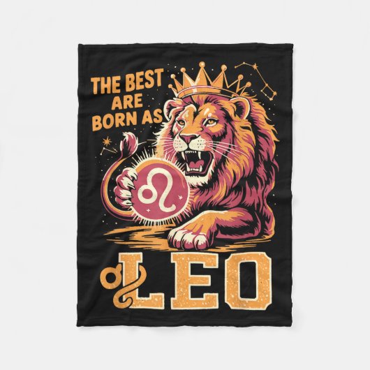 Funny Leo Birthday Quote Astrology Horoscope Gift  フリースブランケット (正面)