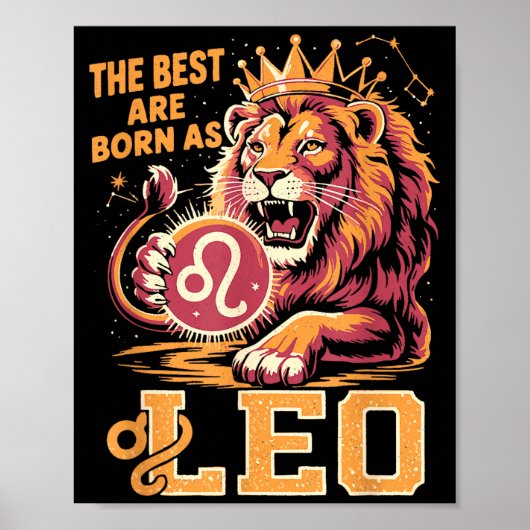 Funny Leo Birthday Quote Astrology Horoscope Gift  ポスター (正面)
