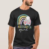 Funny Leopard Rainbow Kindergarten Bunny Easter Ch Tシャツ (正面)
